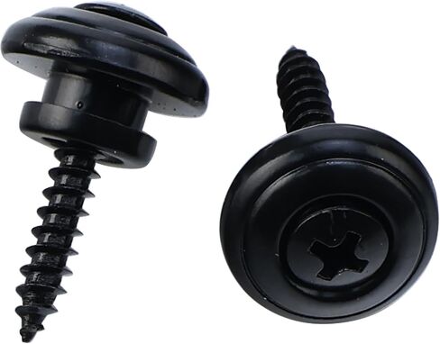 2 PCS Electric Guitar Bass Strap Locks Chrome Mushroom-Shaped Head Strap Lock Bottons Compatible with Fender Strat Tele Les Paul Classial Acoustic guitars Bass Replacement parts in Saudi Arabia