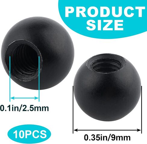 10pcs M4 × 9 مم مقبض غطاء الخيط ، غطاء المسمار الغطاء الكربوني الصلب ، غطاء المسمار الزخرفي لغطاء الإضاءة الإضاءة ، أغطية مقبض الكرة السوداء لزخرفة المصباح ، الحرف اليدوية. in Saudi Arabia