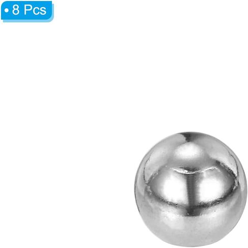 PATIKIL M5x8mm Ball Nuts Knob, 8 Pcs Female Thread 304 Stainless Steel Round Blind Hole Screw Cap Cover for Lighting Machinery DIY Decoration, Silver in Kuwait