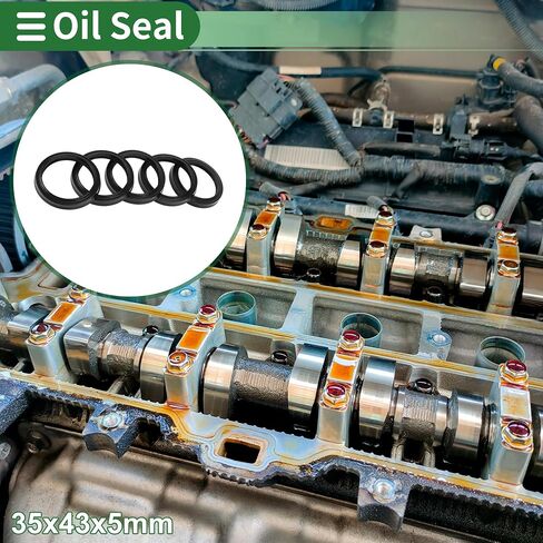 Universal Oil Seal LBH Seal Ring Rotary Shaft Seal 35x43x5mm High Pressure NBR Rubber Black 5 Pcs in Saudi Arabia