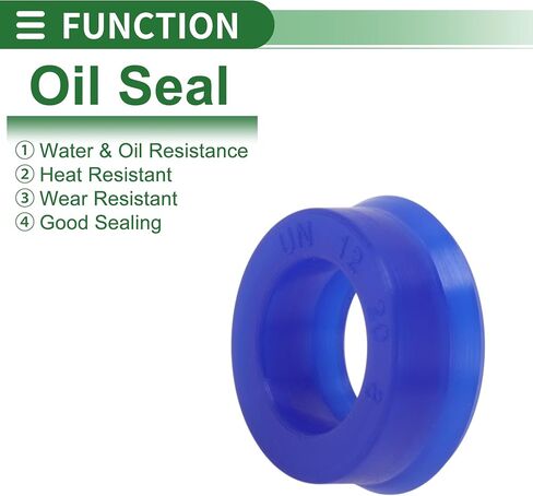 Universal Oil Seal UN Lip Seal Ring Rotary Shaft Seal 12x20x8mm High Pressure TPU Blue 10 Pcs in Saudi Arabia