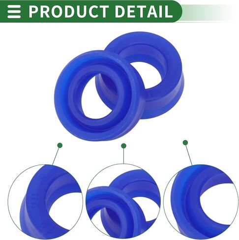 Universal Oil Seal UN Lip Seal Ring Rotary Shaft Seal 12x20x8mm High Pressure TPU Blue 10 Pcs in Saudi Arabia