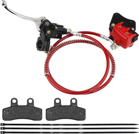 PRO BAT Hydraulic Front Brake Caliper Cylinder Master with Extra Brake Pad for 50cc 70cc 90cc SSR 110cc 125cc Atomik SSR Apollo Chinese Dirt Bike Pit Bike, Golden in Saudi Arabia