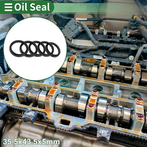 Universal Oil Seal LBH Seal Ring Rotary Shaft Seal 35x43x5mm High Pressure NBR Rubber Black 5 Pcs in Saudi Arabia