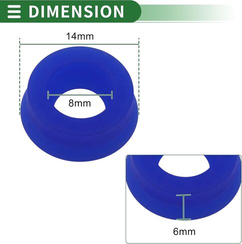 Universal Oil Seal UN Lip Seal Ring Rotary Shaft Seal 12x20x8mm High Pressure TPU Blue 10 Pcs in Saudi Arabia