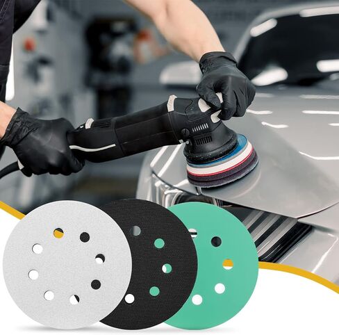 Foam Sanding Pads for Orbital Sander - 3PCS 5 Inch 8 Holes Interface Hook and Loop Surfprep Pad With 6PCS Festool Sandpapers in Saudi Arabia