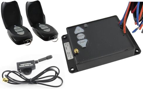 Universal Wireless Remote System for Hydraulic Pump Dump Trailers & Tilt-Beds - Black Plastic Remote Control - 2 Fobs Included in Kuwait