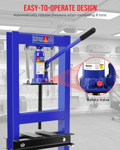 20 طن من المتجر الهيدروليكي ، مكبس الحامل الأرضي H-Frame للمرآب والمعادن ، ارتفاع قابل للتعديل (4.7 "-32.3") مع لوحات ختم-مثالية للانحناء ، الاستقامة ، المحمل/إزالة المفصل U. in Kuwait