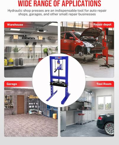 20 طن من المتجر الهيدروليكي ، مكبس الحامل الأرضي H-Frame للمرآب والمعادن ، ارتفاع قابل للتعديل (4.7 "-32.3") مع لوحات ختم-مثالية للانحناء ، الاستقامة ، المحمل/إزالة المفصل U. in Kuwait