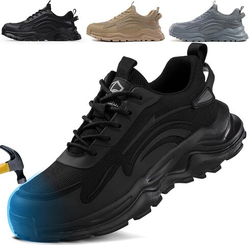 Steel Toe Tennis Shoes for Men Steel Toe Shoes for Men Women Lightweight Work Sneakers Comfortable Construction Safety Sneakers Indestructible Work Shoe Puncture Proof Tennis Shoe in Saudi Arabia