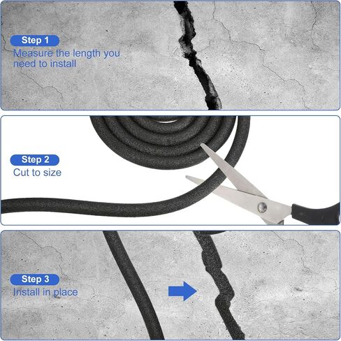 PATIKIL 5/16 Inch(8mm) Diameter x 1312.3 Feet Backer Rod for Gaps and Joints, Foam Rope Caulk Crack Joint Filler Roll Seal Weather Strip for Home Construction, Black in Saudi Arabia