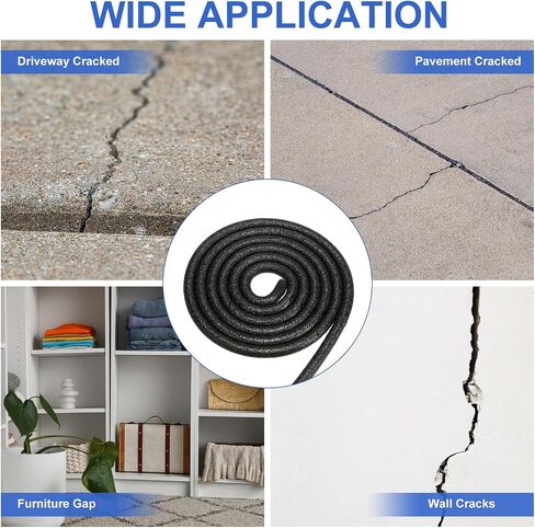 PATIKIL 5/16 Inch(8mm) Diameter x 1312.3 Feet Backer Rod for Gaps and Joints, Foam Rope Caulk Crack Joint Filler Roll Seal Weather Strip for Home Construction, Black in Saudi Arabia