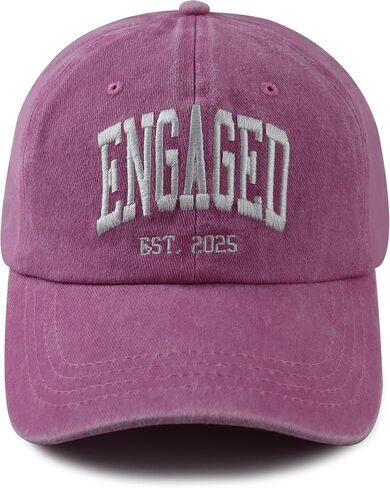 Engaged Est 2025 Hat for Women Men, Adjustable Embroidered Cotton Newlyweds Couples Baseball Cap in Saudi Arabia