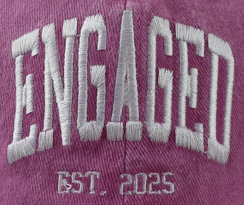 Engaged Est 2025 Hat for Women Men, Adjustable Embroidered Cotton Newlyweds Couples Baseball Cap in Saudi Arabia