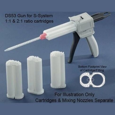 Maven Dental Impression Gun DS53 Dispenser for 50ml S-Type Adhesives (1:1 & 2:1 Ratios) 2 Part Epoxy in Saudi Arabia