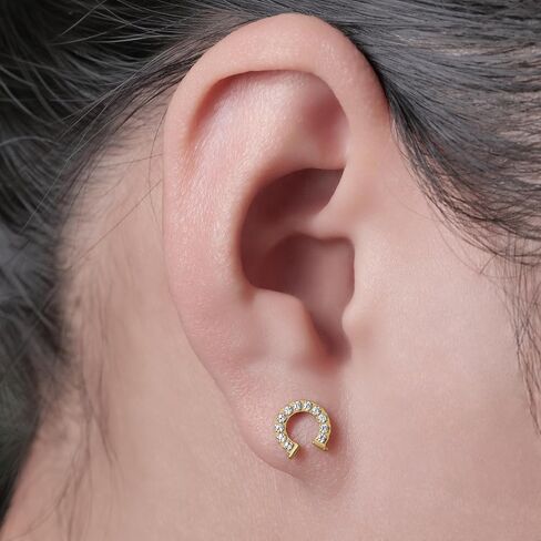 Limerencia Pure Titanium F136 Hypoallergenic Percing Jewelry ، Flat Back Back Stud stud intering 18G للغضاريف/tragus/helix/conch/الأنف in Saudi Arabia