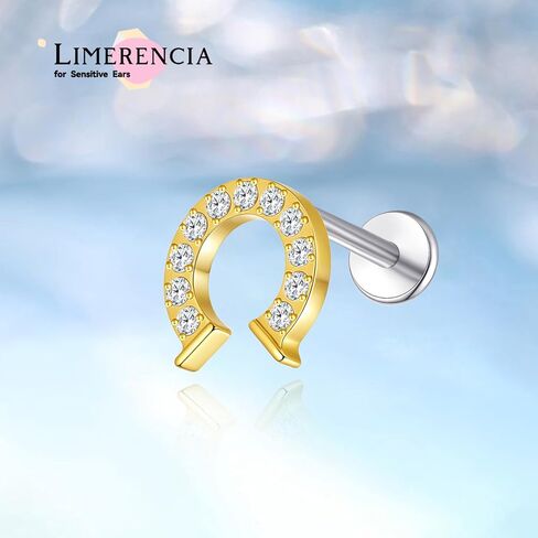 Limerencia Pure Titanium F136 Hypoallergenic Percing Jewelry ، Flat Back Back Stud stud intering 18G للغضاريف/tragus/helix/conch/الأنف in Saudi Arabia