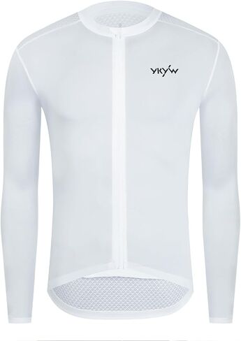 ykywbike ركوب الدراجات القميص الرجال طويلة الأكمام جيرسي مع جيوب ركوب الدراجات القمصان للرجال ركوب الدراجات التنفس mtb راكب الدراجة النارية in Kuwait