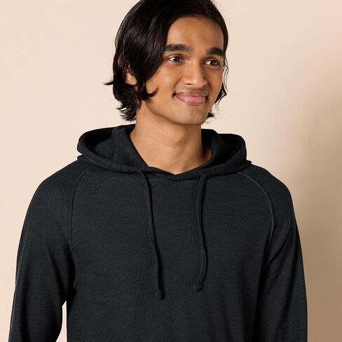 Amazon Essentials Men's Pullover Hoodie, Long-Sleeve Slub Thermal (Previously GoodThreads) in Saudi Arabia