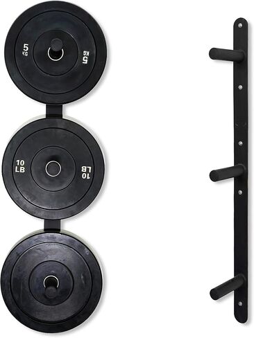 Weight Plate Storage Rack, Weight Plate Holder Wall Mounted Bumper Plate Storage for Home Gym, Fit 2" Olympic Plates in Kuwait