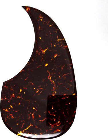 Acoustic Guitar Pickguard for Martin D45, 2MM Self-Adhesive Scratch Plate Amber Flame Tortoise, Teardrop Shape, Universal Fit for 40-41 Inch Guitars Folk Guitar Replacement Parts in Kuwait