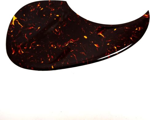 Acoustic Guitar Pickguard for Martin D45, 2MM Self-Adhesive Scratch Plate Amber Flame Tortoise, Teardrop Shape, Universal Fit for 40-41 Inch Guitars Folk Guitar Replacement Parts in Kuwait