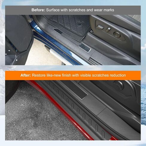 powoq Door Sill Protector Compatible with 2019-2025 Chevy Silverado GMC Sierra 1500 TPE Car Door Protector 4Pcs Car Sill Guard Replacement for 2019-2025 Chevy Silverado Accessories in Saudi Arabia