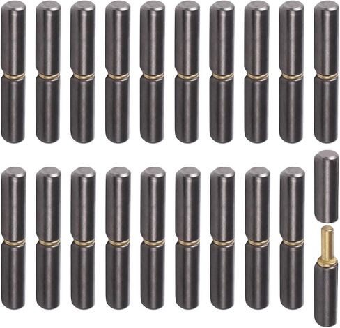 20 PCS Weld On Door Hinges, 3-1/8 x 1/2 in Weldable Barrel Hinges, Heavy Duty Metal Door Hinges, Detachable Gate Door Hinge for Swing Doors, Windows, Trailer Ramps, Trailer Gates in Saudi Arabia
