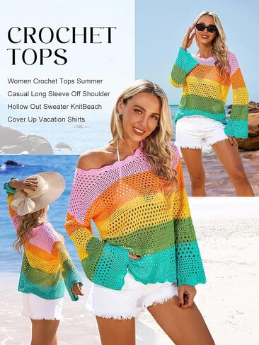 COSTER CORCHET CORCHET COVERUP 2025 Summer Hollow Out Beach Bikini Suit Suit Tost Up Tunic Top Facalts Tirts in Kuwait
