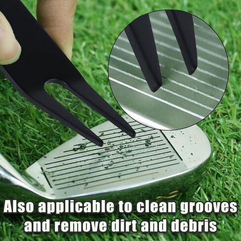 4 Pcs Bending Golf Divot Repair Tool Bent Golf Turf Repair Fork Metal Golf Fork Accessory Suitable to Repair Golf Turf, Clean Grooves, Remove Dirt and Debris Lightweight and Portable in Saudi Arabia