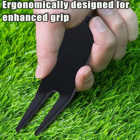 4 Pcs Bending Golf Divot Repair Tool Bent Golf Turf Repair Fork Metal Golf Fork Accessory Suitable to Repair Golf Turf, Clean Grooves, Remove Dirt and Debris Lightweight and Portable in Saudi Arabia