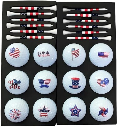 Lighthead USGOLFER مجموعة من الاختيار العشوائي لـ 12 كرات جولف فريدة من نوعها تم اختيارها من الصورة في القائمة. جدة الجولف هدية. in Kuwait