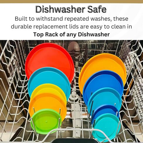 1, 2, 4 & 7 Cup Replacement Lids/Covers for Pyrex, Anchor Hocking & KlareWare Storage Bowls *Lids Only - Glass Container Not Included* (4 Pack *One of Each Size*, Blue) in Kuwait