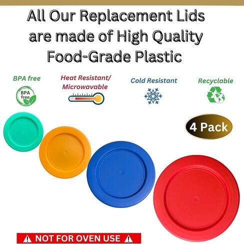 1 و 2 و 4 و 7 كوب أغطية/أغلفة لبيريكس ، مرساة Hocking & Klareware Storage Bowls *Lids فقط - حاوية زجاجية غير متضمنة *(4 حزمة *واحدة من كل حجم *، أزرق) in Kuwait