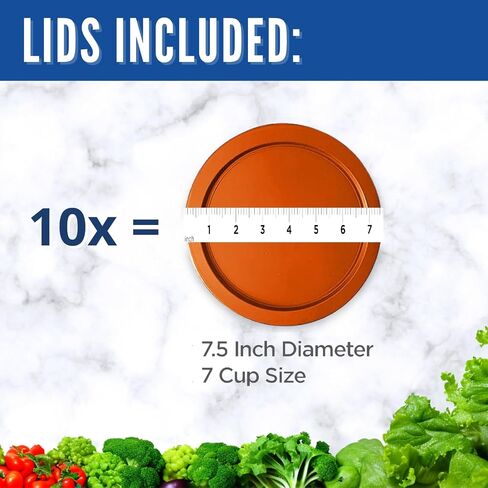 Replacement Lids for Pyrex 6 & 7-Cup Glass Food Storage Container Bowls, 7.5-Inch Plastic Round Lids Covers fits Pyrex 7402-PC, Airtight & Leakproof (2-Pack, Purple) in Saudi Arabia