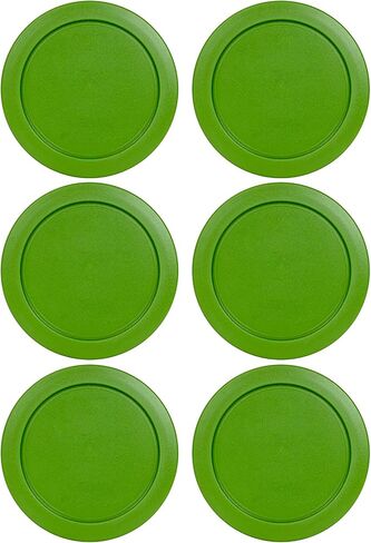Replacement Lids for Pyrex 2-Cup Glass Food Storage Container Bowls, 5-Inch Plastic Round Lids Covers fits Pyrex 7200-PC, Airtight & Leakproof (6-Pack, Green) in Kuwait