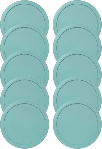 Replacement Lids for Pyrex 2-Cup Glass Food Storage Container Bowls, 5-Inch Plastic Round Lids Covers fits Pyrex 7200-PC, Airtight & Leakproof (6-Pack, Green) in Kuwait