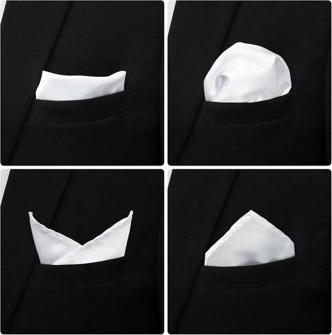 Handkerchiefs for Men, 11.4 inch Satin Mens Pocket Square Solid Color Hanky for Wedding Party Business Church in Saudi Arabia