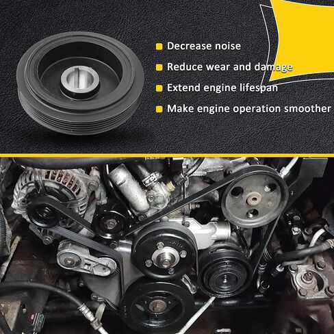 Harmonic Balancer Crankshaft Pulley 594-198 compatible with Toyota Highlander Rav4 Matrix Solara Camry Corolla Harmonic Balancer For Scion Tc 2005-2010 Xb 2008-2015 1340700H010 in Kuwait