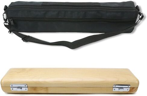 Flute Case Cover Bag with Adjustable Strap flute Storage Box with Velvet Inside Solid wood Durable Lightweight (17 hole,red) in Kuwait