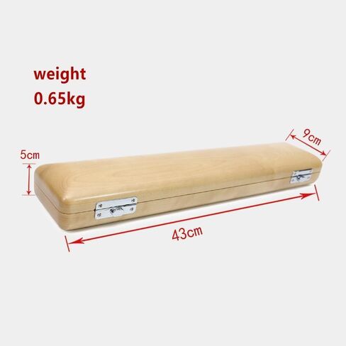 Flute Case Cover Bag with Adjustable Strap flute Storage Box with Velvet Inside Solid wood Durable Lightweight (17 hole,red) in Kuwait
