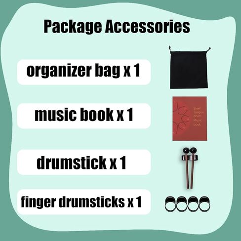 Steel Tongue Drum – 6Inch 8 Note Rain Drum for Outside Garden, Meditation & Music Education Soothing, Hand-Tuned Steel Drum Instrument & Music Gift for Family, Friends & Kids(Navy Blue) in Kuwait