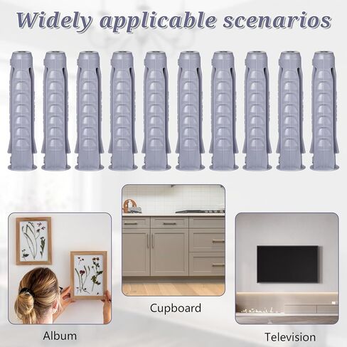 10 PCS مرساة الجدار الخرسانية لتركيب جدار التليفزيون تركيب مناسبة للخرسانة والطوب الجدران الماسونية مرساة البلاستي in Kuwait