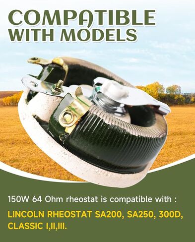 150W 64 أوم Rheostat متوافق مع Lincoln Welder SA-25 SA-25 in Saudi Arabia
