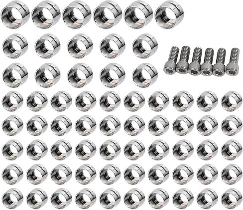 66pcs Red Engine Bolt Topper Cap Cover Aluminum For Harley Evolution,Twin Cam Touring Softail Dyna All Year All Model in Saudi Arabia
