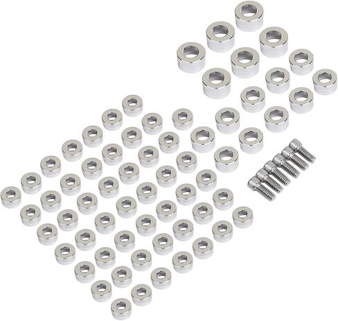 66pcs Red Engine Bolt Topper Cap Cover Aluminum For Harley Evolution,Twin Cam Touring Softail Dyna All Year All Model in Saudi Arabia