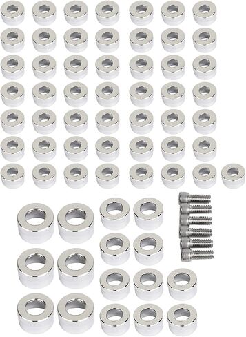 66pcs Red Engine Bolt Topper Cap Cover Aluminum For Harley Evolution,Twin Cam Touring Softail Dyna All Year All Model in Saudi Arabia