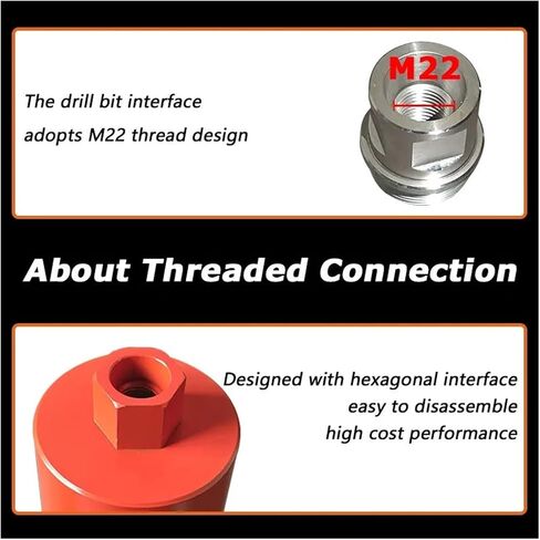 Diamond Dry Drill Bit Concrete Perforator Core Diamonding Core DrillBit with a Diameter of 27Mm-200Mm Hole Concrete Air Conditioning Walling Drilling(Diameter114mm10teeth) in Saudi Arabia