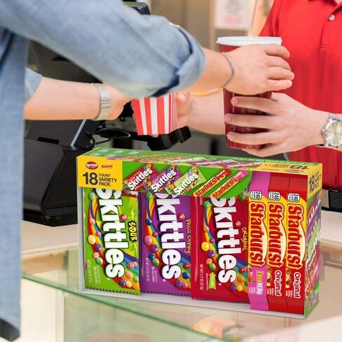 SKITTLES & STARBURST Variety Pack Full Size Chewy Candy Assortment, 62.79 oz, 30 Count in Saudi Arabia
