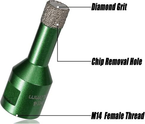 مثقاب الجاف الجاف. مثقب خرسانة CORE 6-130MM M14 THREAL VARCUM BLASHED MARBLE MASONRY HOWEN SWAND DAIMONDING DRILLING BET BIT LOTER BIT TILE MARBLE (100 مم) in Saudi Arabia